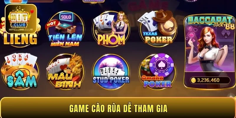 Game cào rùa dễ tham gia